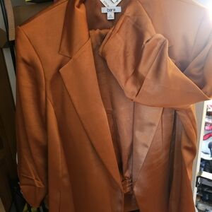 Bar III Burnt Orange Suit Jacket & Pant Set